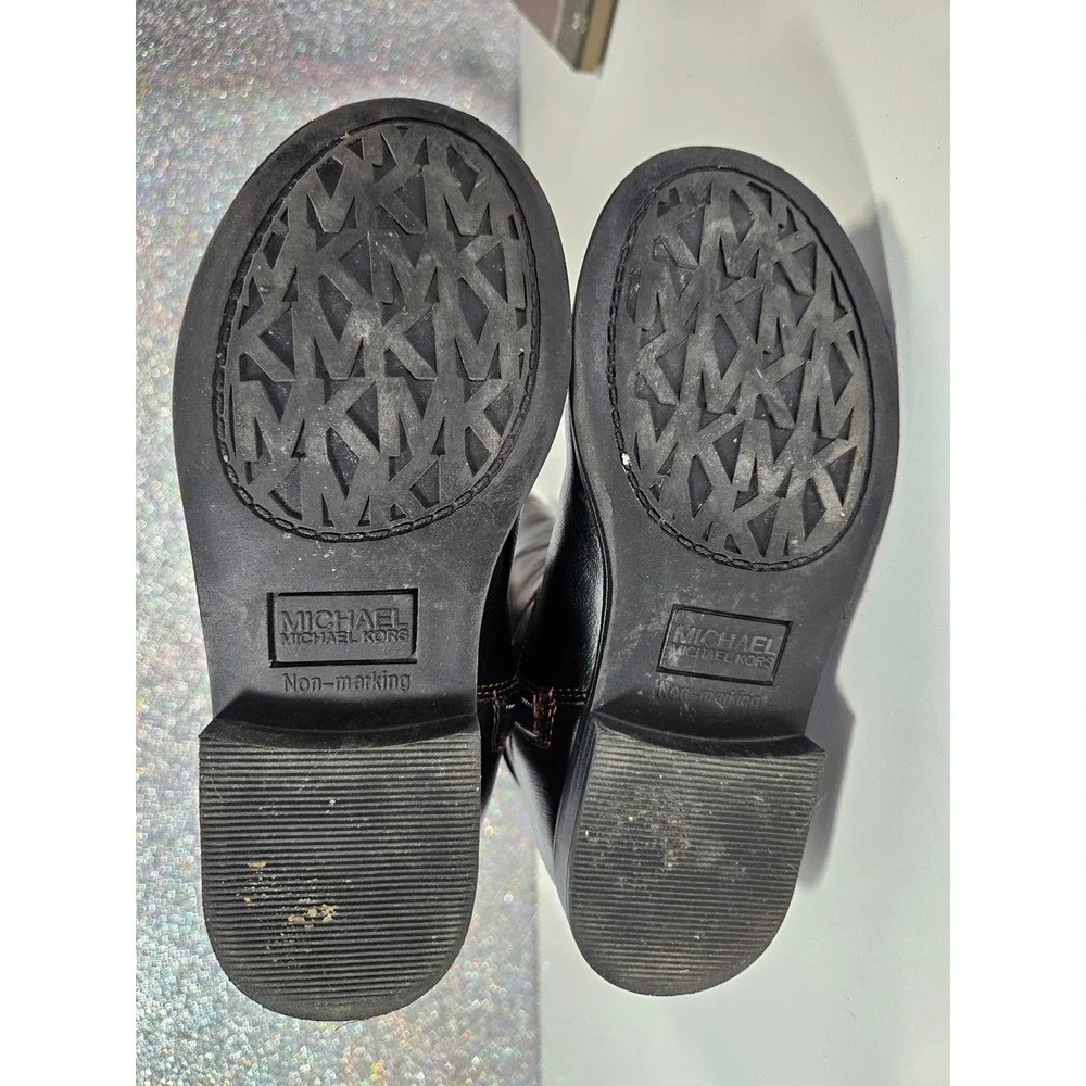 MICHAEL‎ KORS Eardley Kids Logo Monogram Tall Riding Boots Child Size 13
